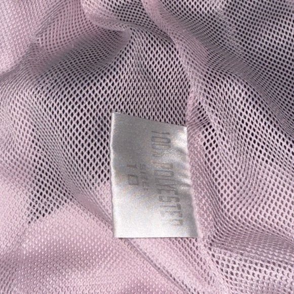 Lacoste pink track jacket woman’s UK 10 US 6 vintage mesh side detail - Picture 4 of 11